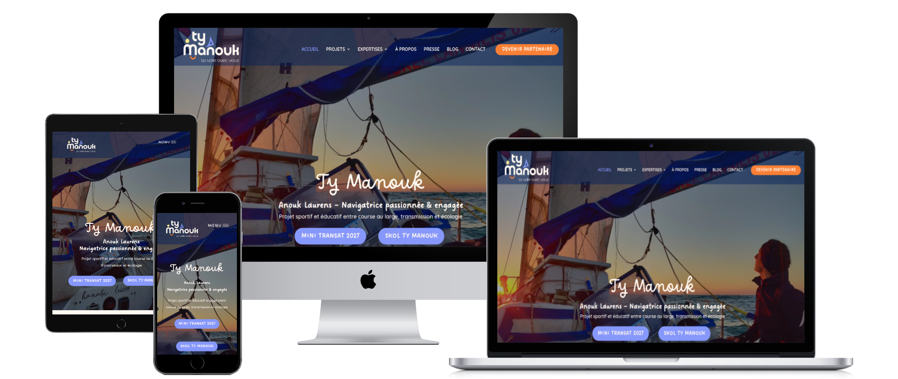 site Internet Anouk Laurens navigatrice