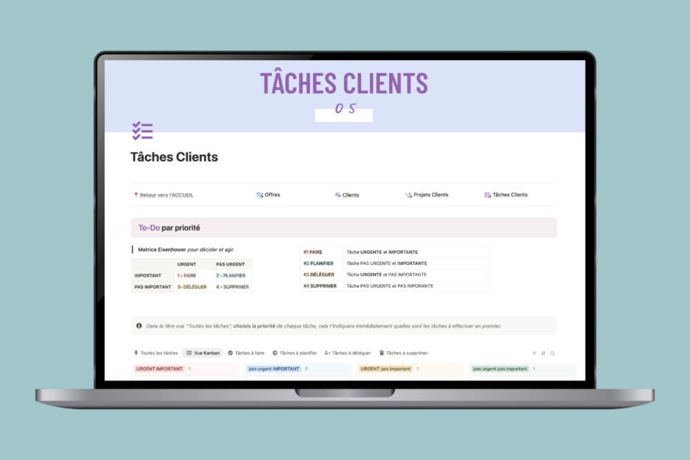 Template Notion GESTION PROJETS & CRM – Image 6