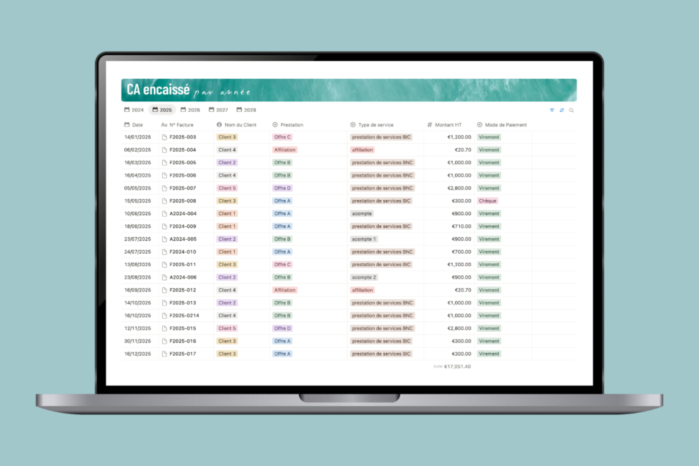 Template Notion GESTION PROJETS & CRM + LIVRE DE RECETTES – Image 8
